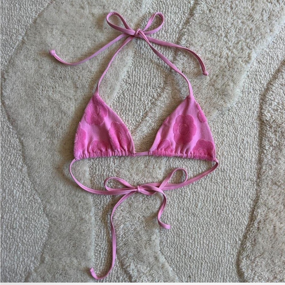 Frankie's Bikinis Pink Bikini Top